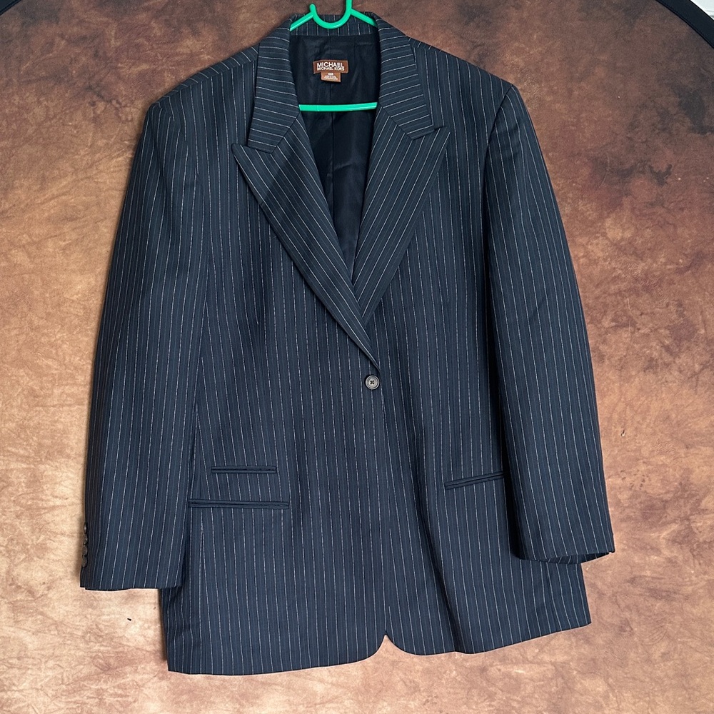 Michael Kors Dark Blue Striped Blazer